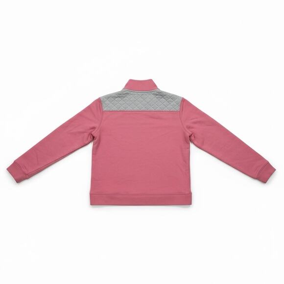 VINEYARD VINES Pink 1/4 Zip Pullover Sweatshirt Med. Preppy Quilted Shep Shirt - Picture 3 of 5
